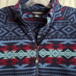 Eddie Bauer 1/4 Zip Beautiful Soft Fleece Size TallXXL Multicolor Long Sleeves